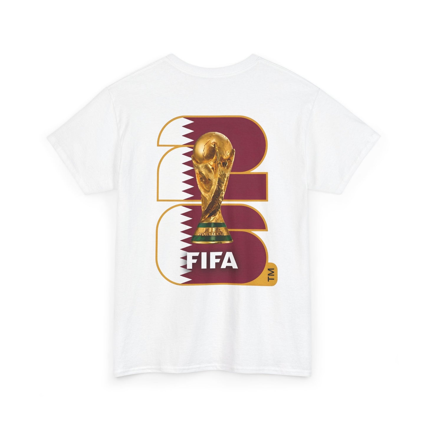 Qatar 2026 FIFA World Cup Fan Edition – Front Crest & Championship Back Graphic T-Shirt