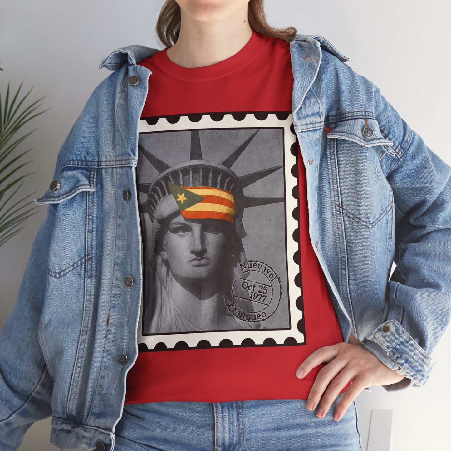 Statue of Liberty Protest Tee — "Liberty Under Protest" Puerto Rican Heritage Shirt