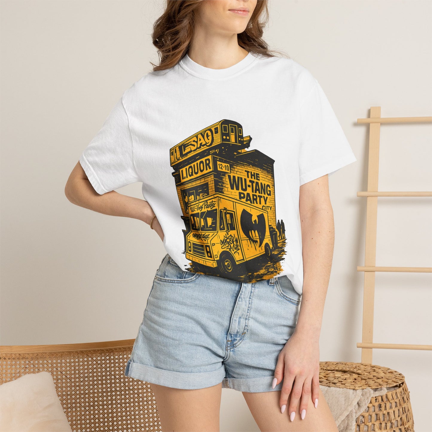 Wu-Tang Party Van Street Art T-Shirt | Hip-Hop Graffiti Liquor Store Urban Graphic Tee