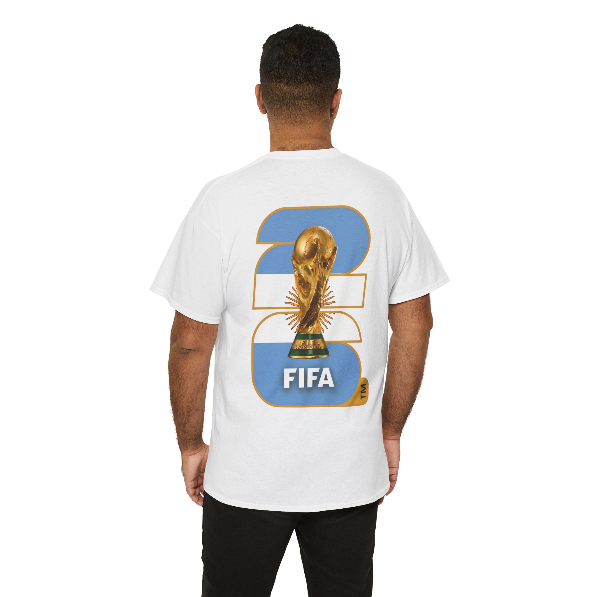 Argentina 2026 FIFA World Cup Fan Edition – Front Crest & Championship Back Graphic T-Shirt