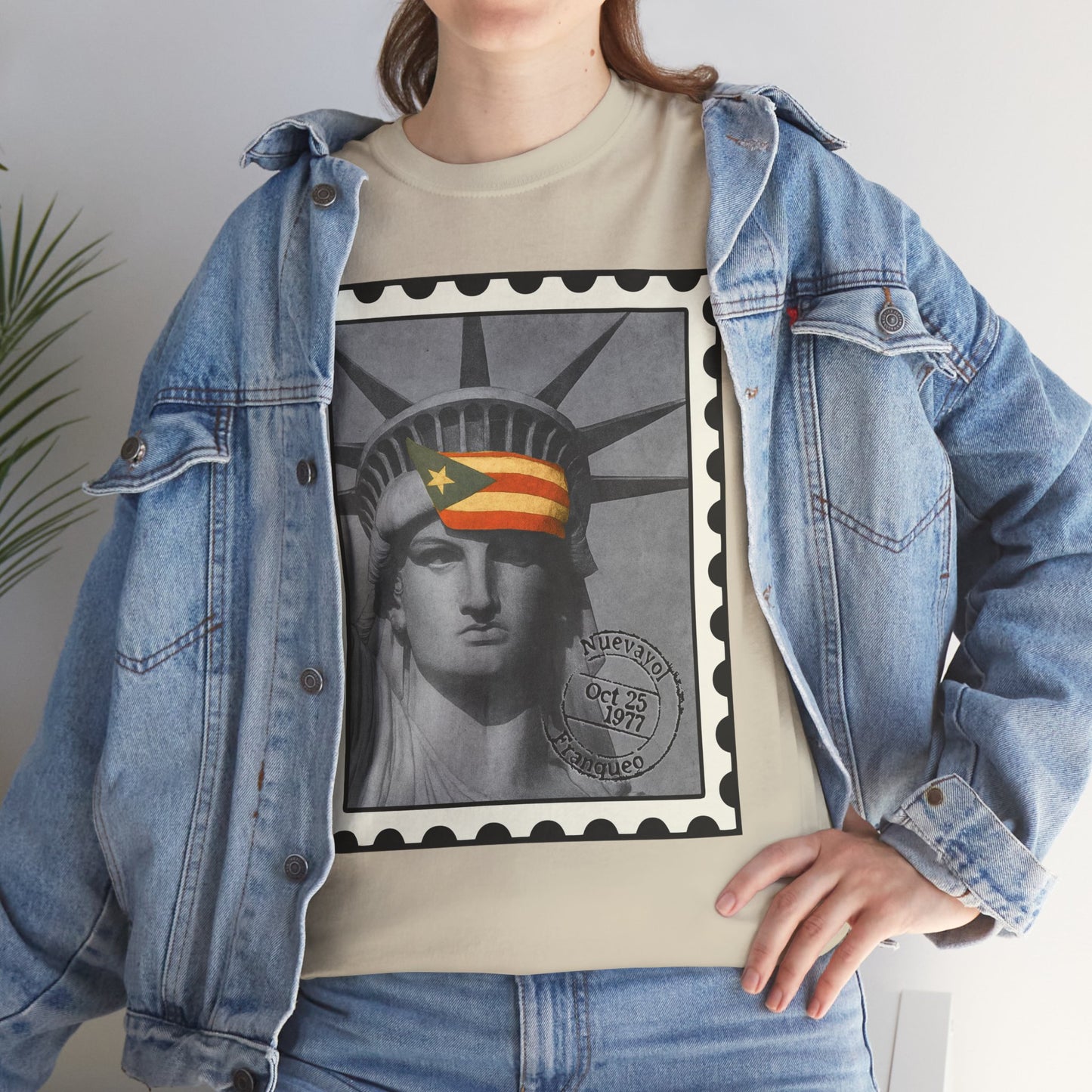 Statue of Liberty Protest Tee — "Liberty Under Protest" Puerto Rican Heritage Shirt