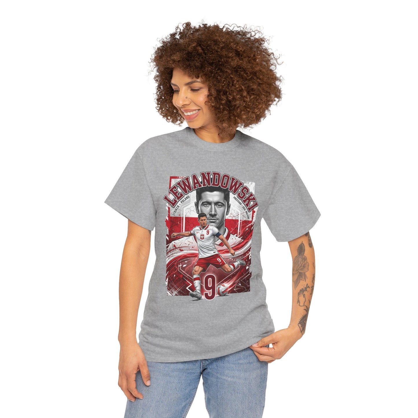 Lewandowski #9 – Poland Goal Machine T-Shirt