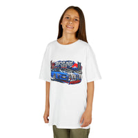 Kids Skyline Racecar T‑Shirt – Blue JDM Drift Design