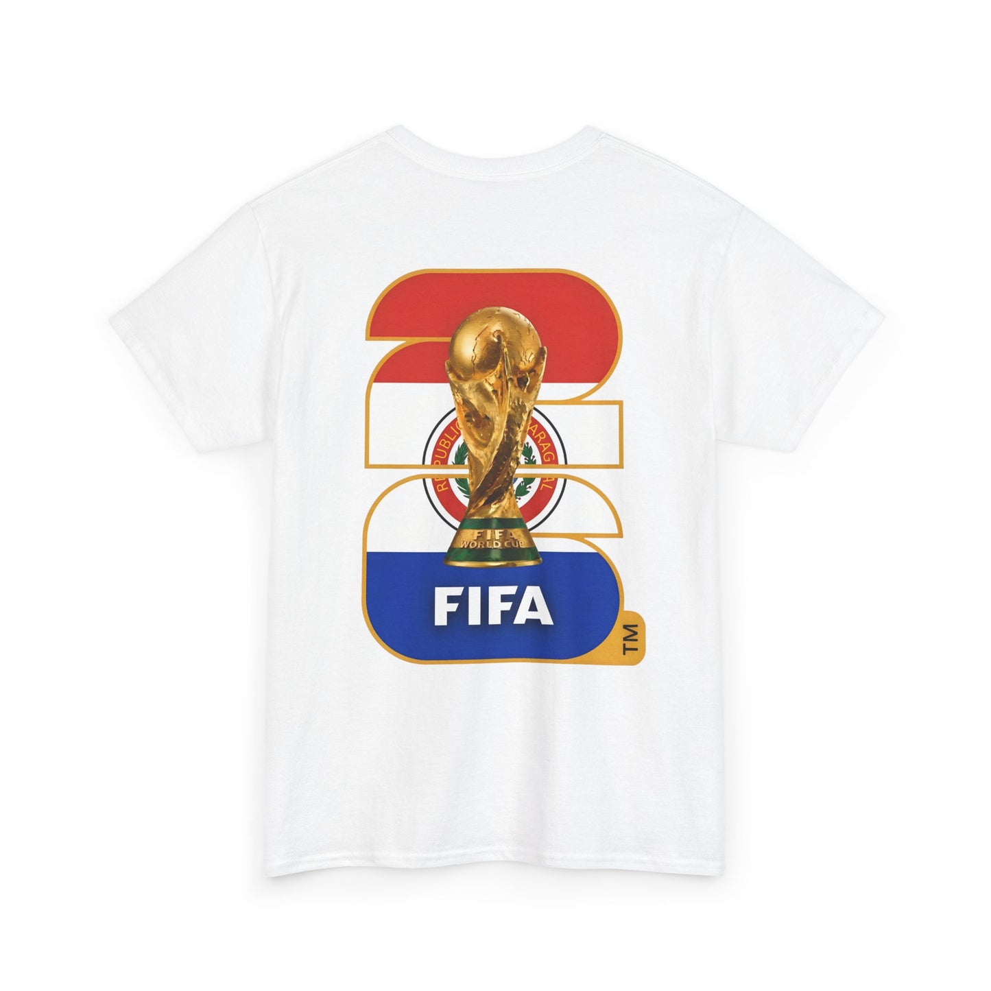 Paraguay 2026 FIFA World Cup Fan Edition – Front Crest & Championship Back Graphic T-Shirt