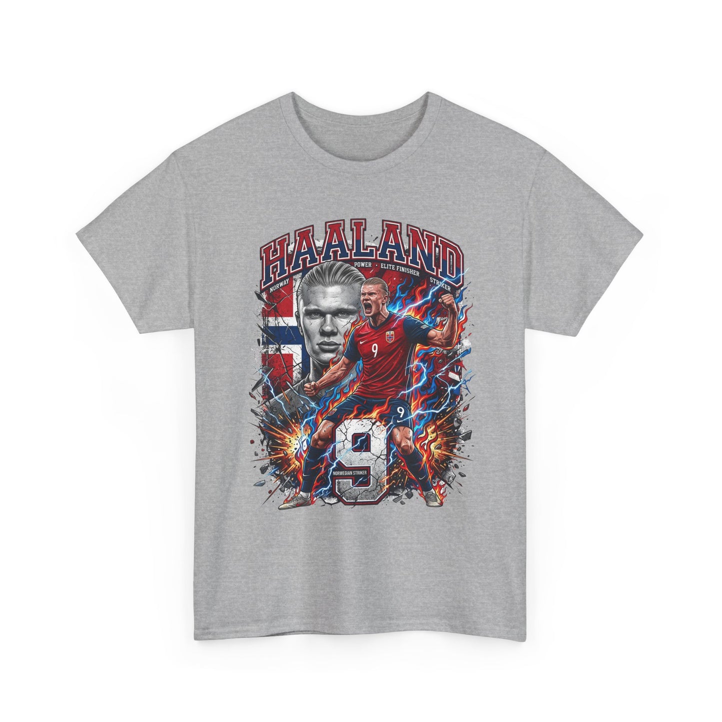 Haaland #9 – Nordic Thunder Striker T-Shirt