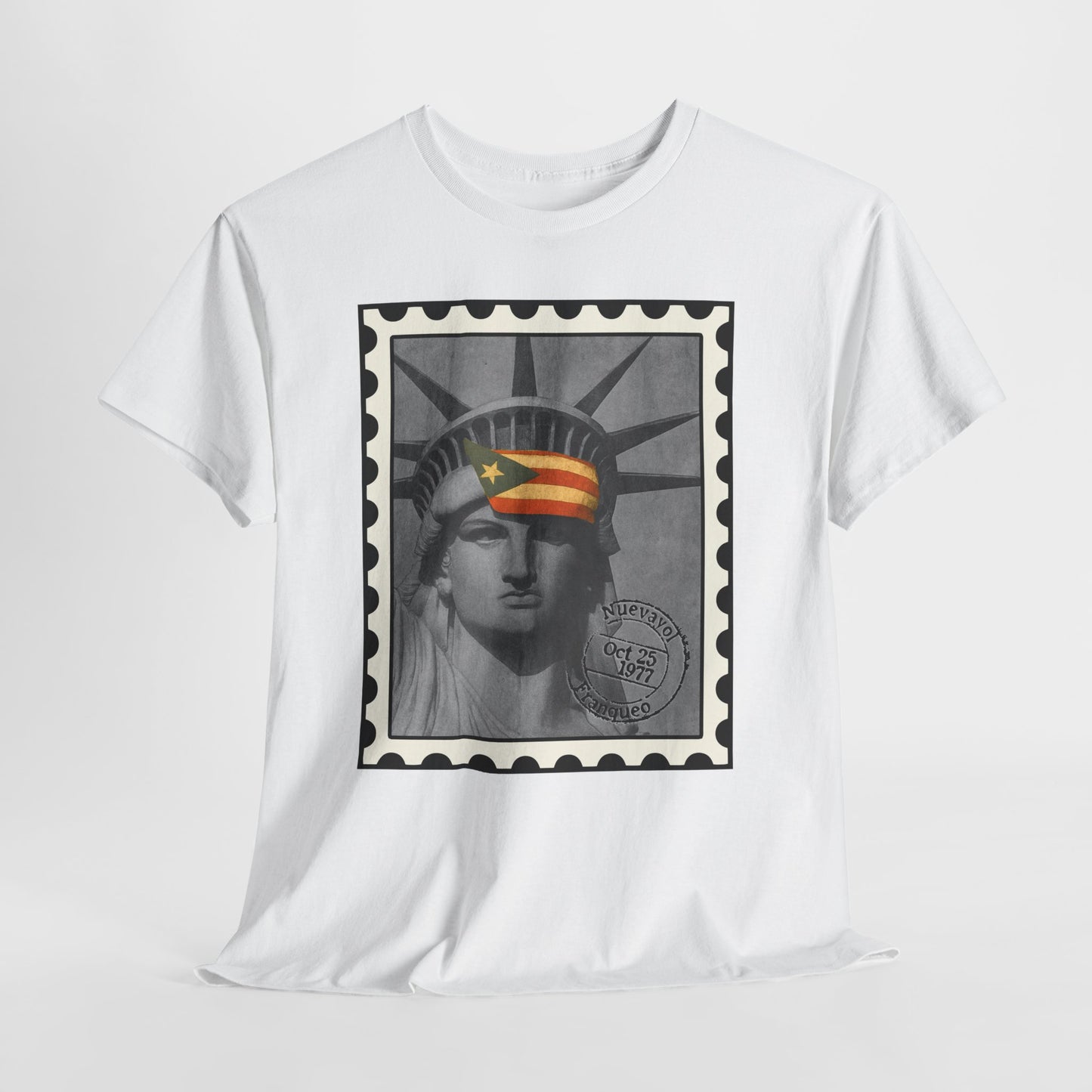 Statue of Liberty Protest Tee — "Liberty Under Protest" Puerto Rican Heritage Shirt
