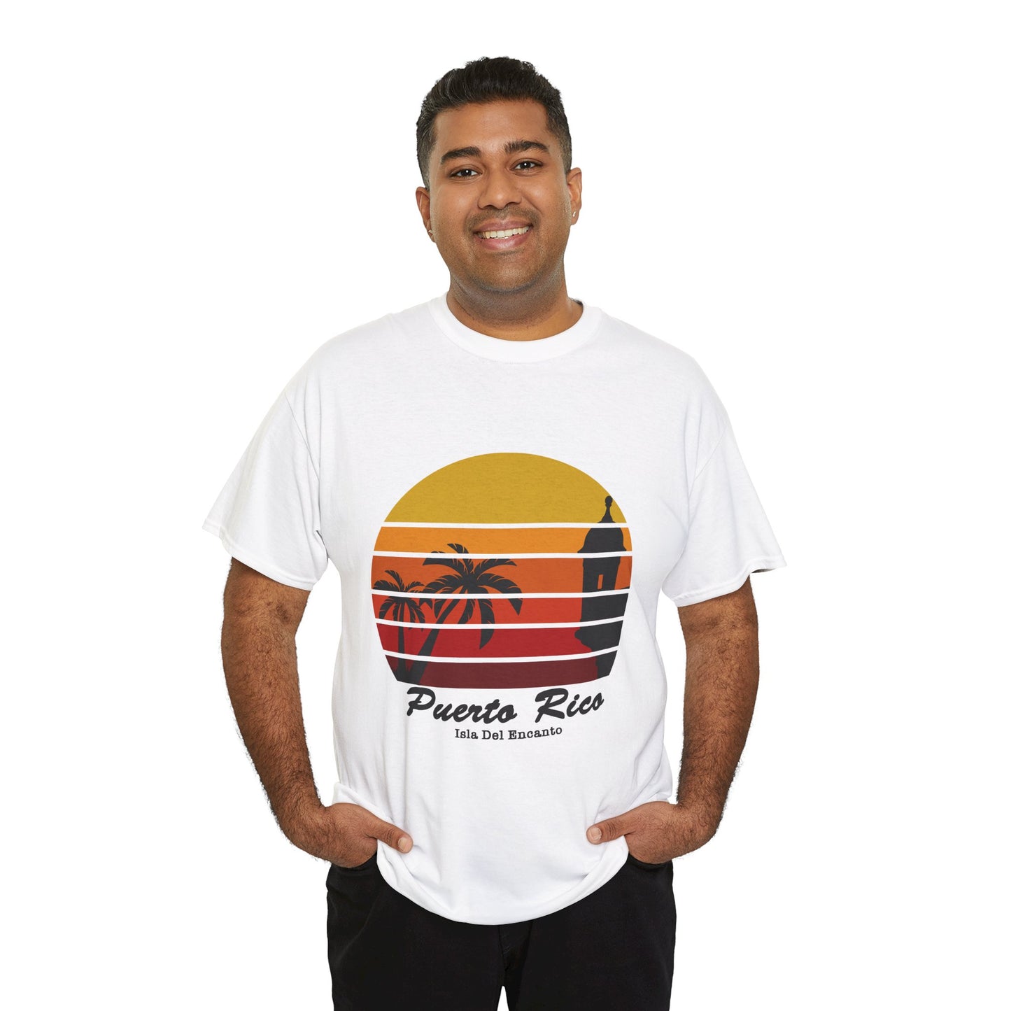 Puerto Rico Sunset T-Shirt – Isla Del Encanto Vintage Palm Tee