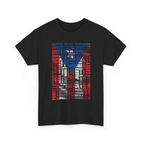 Puerto Rico Town Map Tee — "De Aquí, De Todos Lados" Typography Tribute
