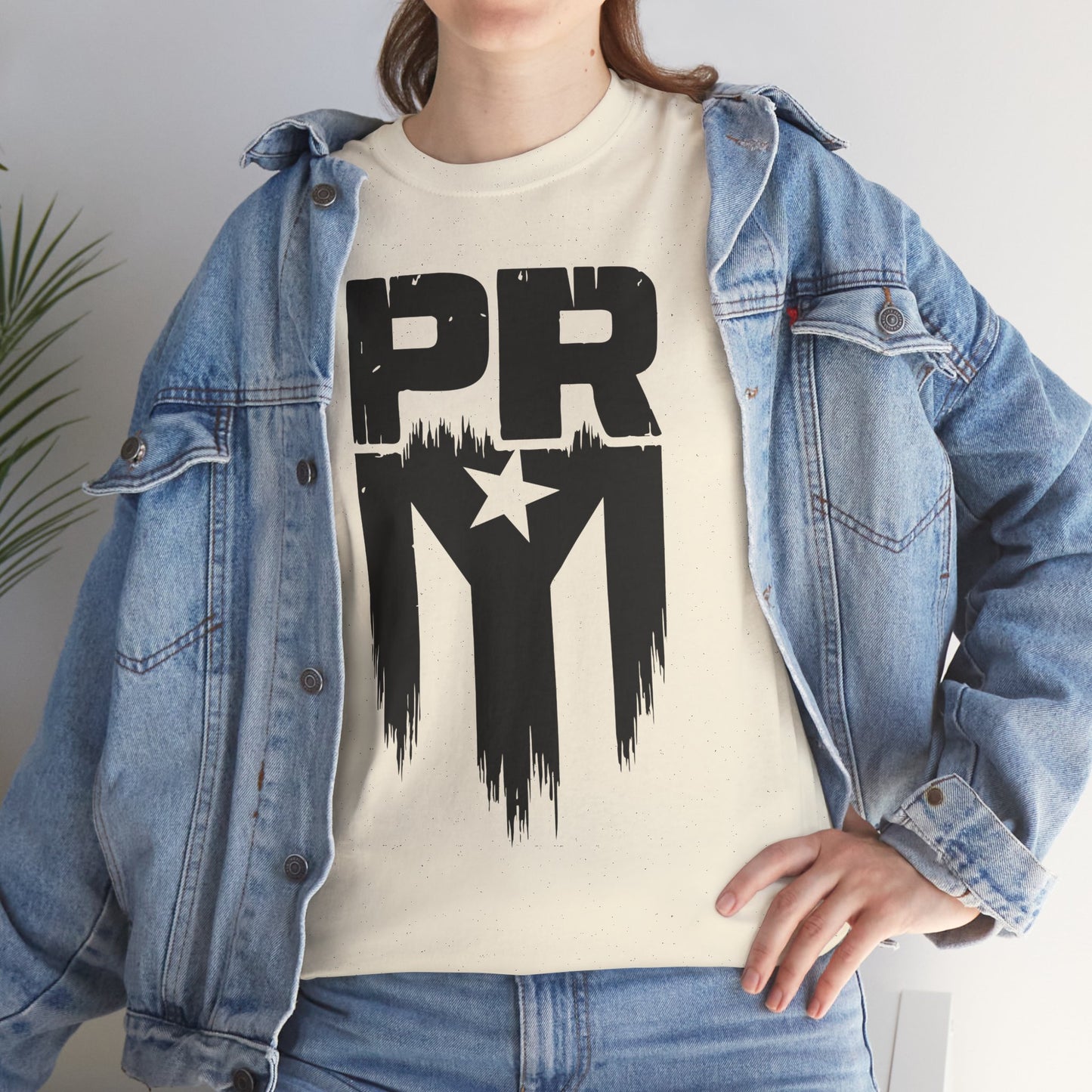 PR Mi Gente Puerto Rico Tee — Bold Black & White Boricua Pride