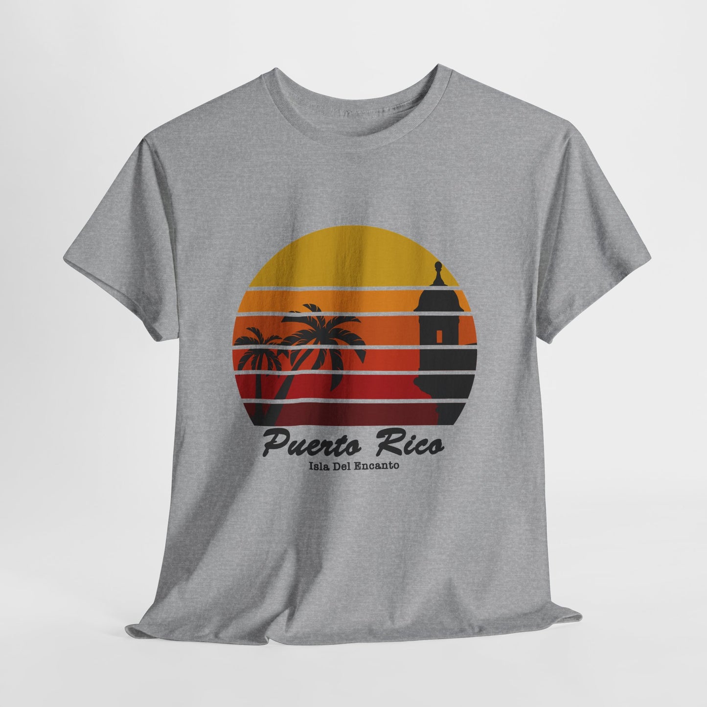 Puerto Rico Sunset T-Shirt – Isla Del Encanto Vintage Palm Tee