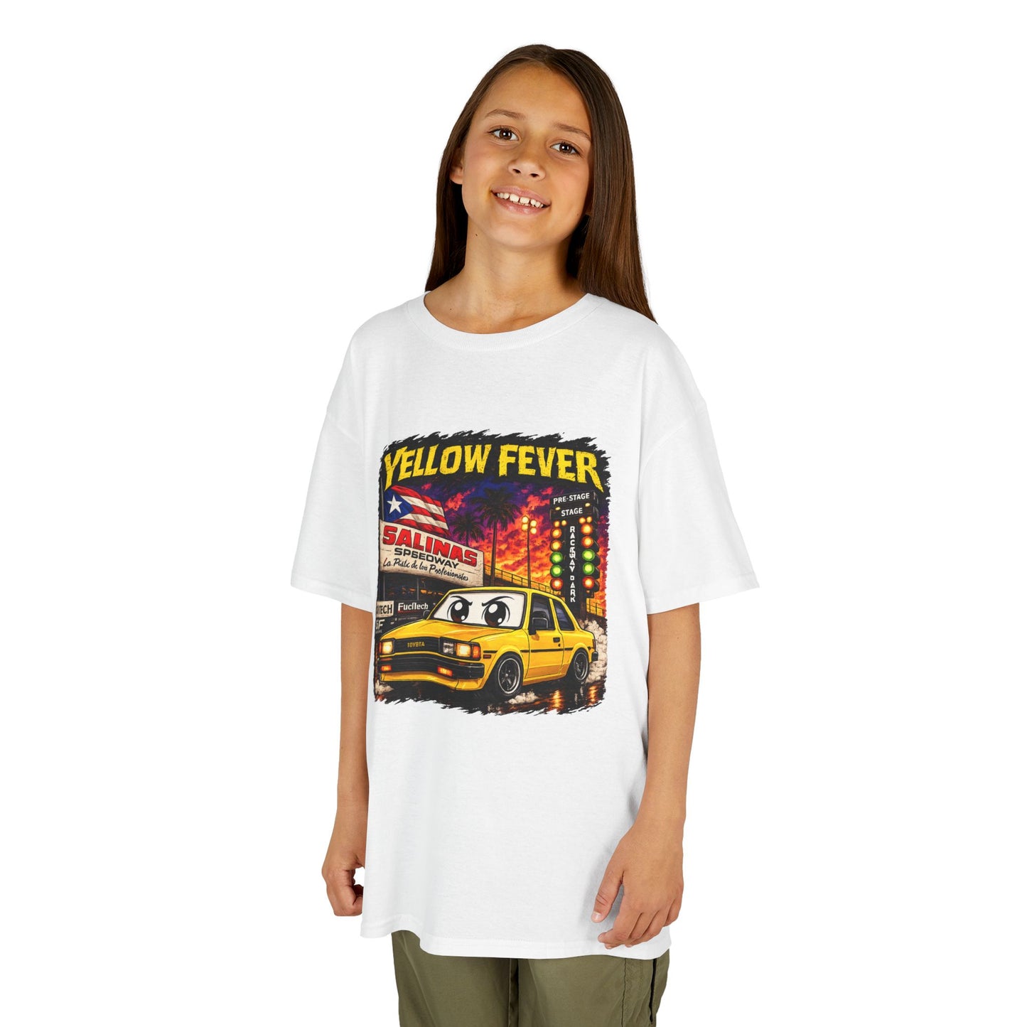 Kids T‑Shirt — "Yellow Fever" Vintage Toyota 1.8 Graphic Tee
