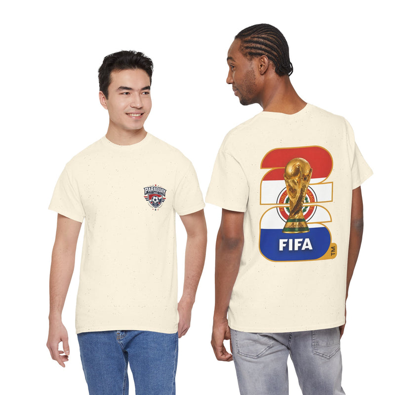 Paraguay 2026 FIFA World Cup Fan Edition – Front Crest & Championship Back Graphic T-Shirt