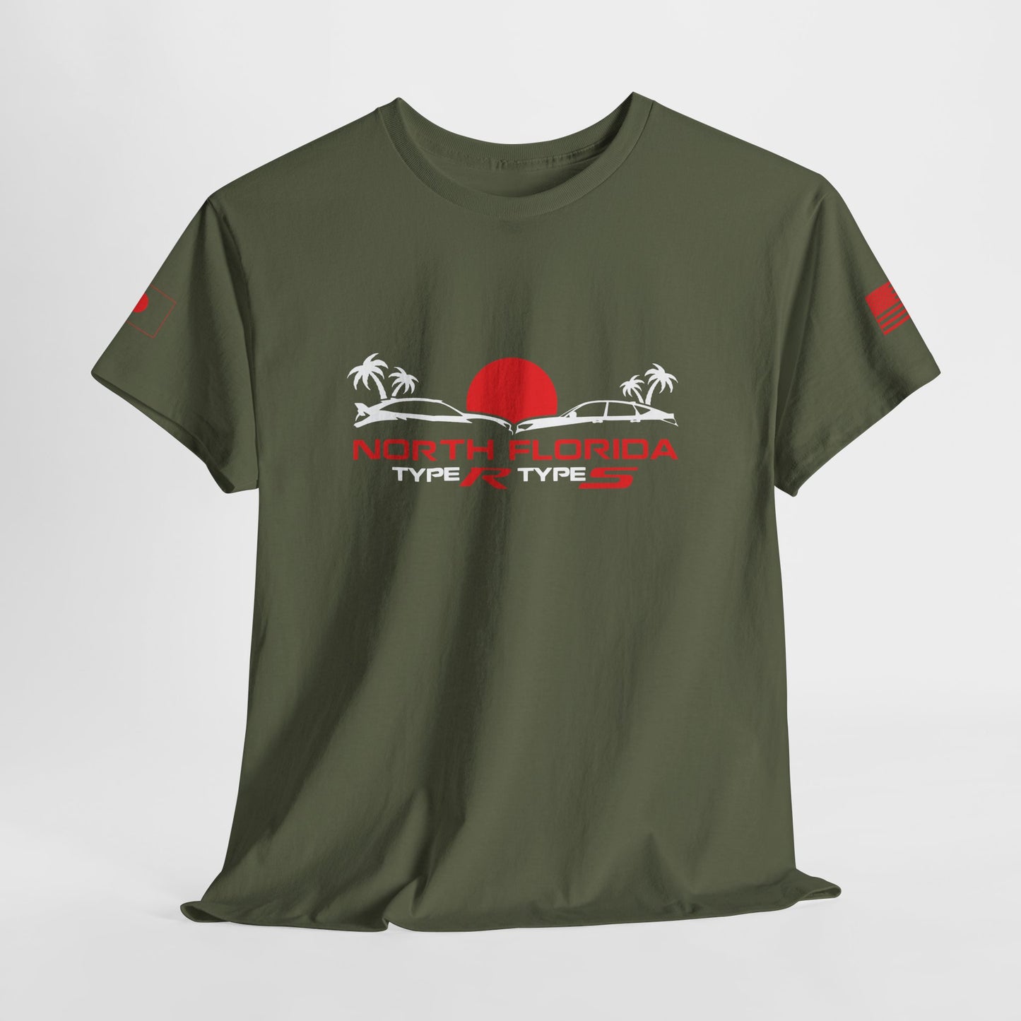 North Florida Type R Types T-Shirt — Retro Sunset Palm Beach Car Tee