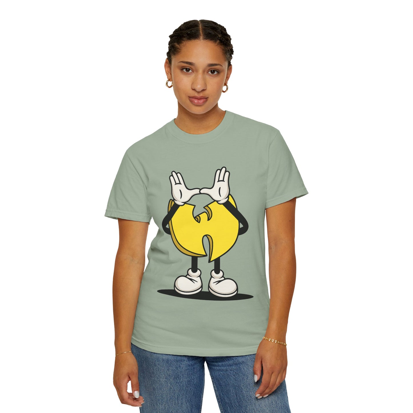 Wu-Tang Clan Inspired Cartoon "W" Hand Sign Graphic Tee