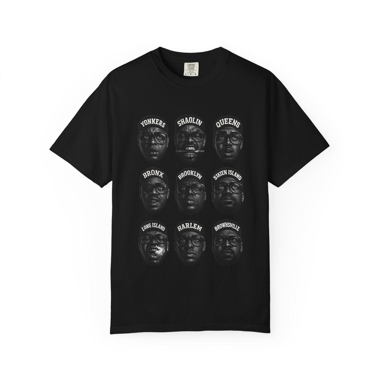 Hip-Hop Legends – Nine Icons of New York Rap | Black & White Tribute Tee