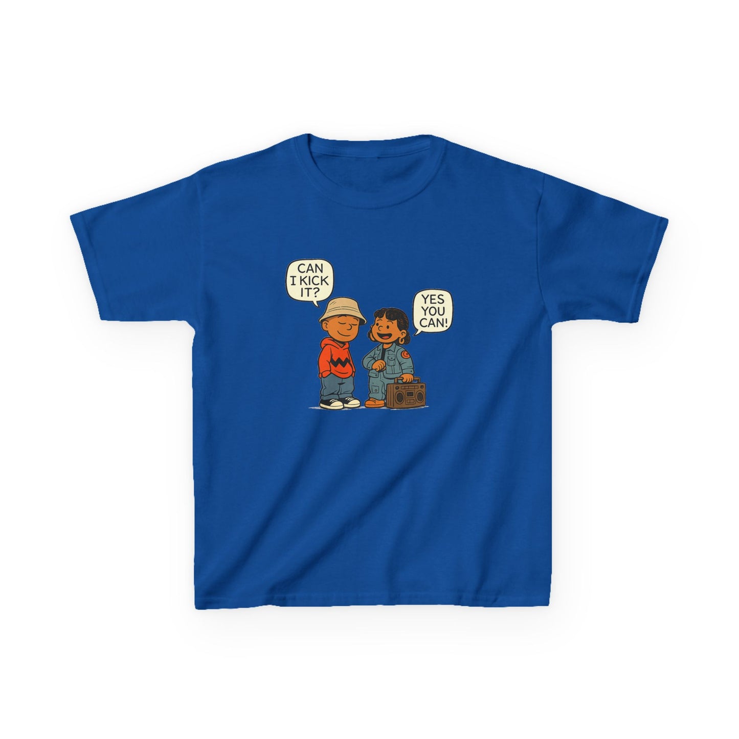 Can I Kick It? Kids T-Shirt – Retro Hip-Hop Best Friends Tee