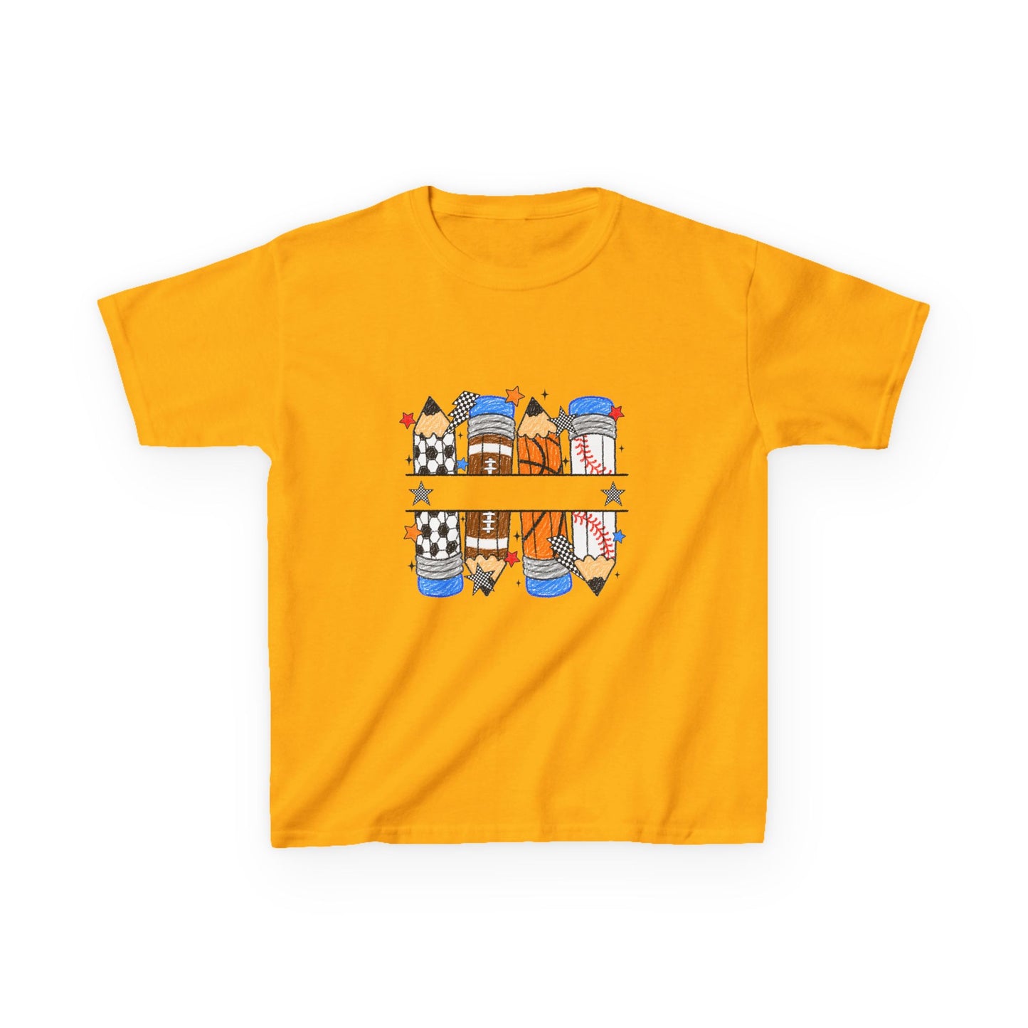 School Days Sports & Creativity Kids T-Shirt – Back to School Pencil Design