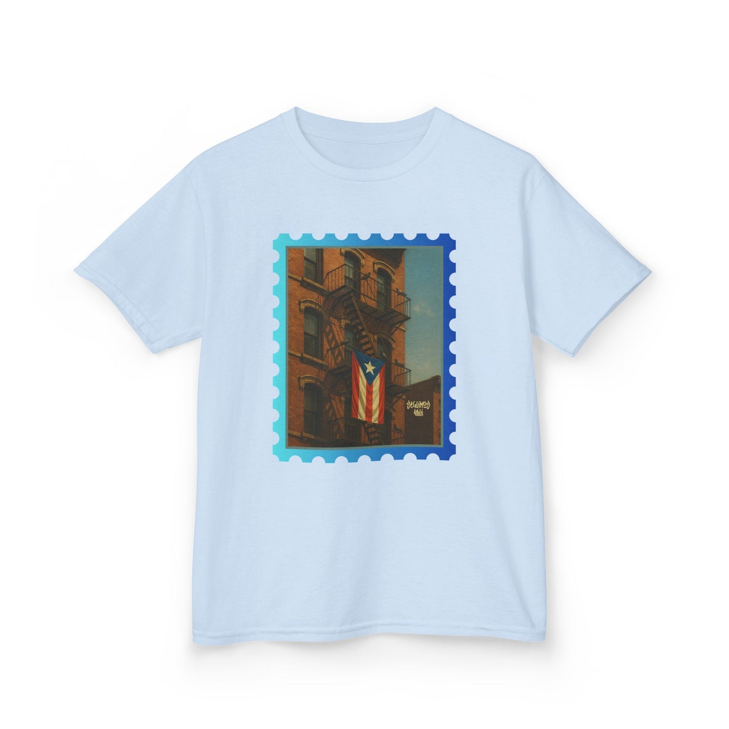 Boricua Barrio Kids T-Shirt – Puerto Rican Flag NYC Street Art