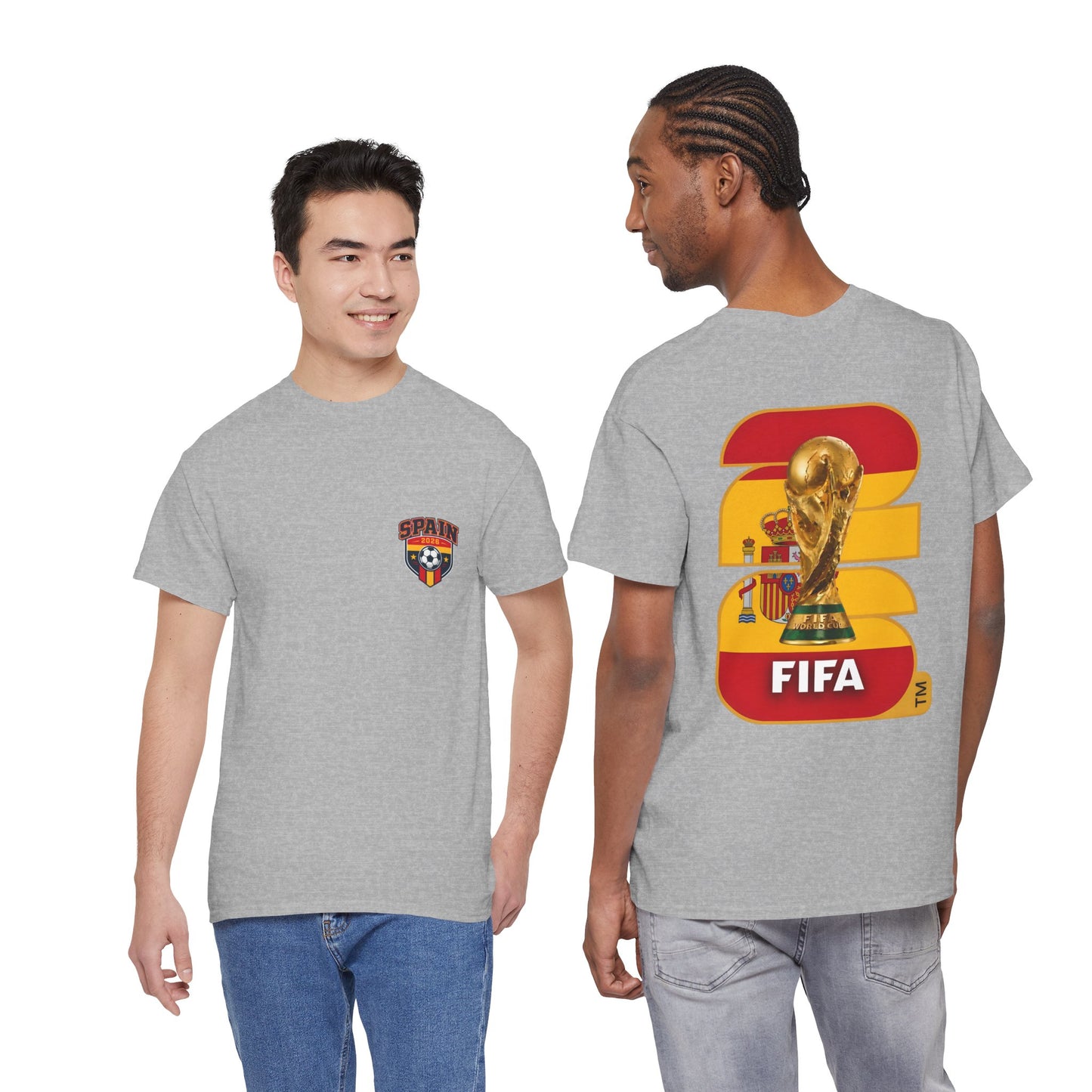 Spain 2026 FIFA World Cup Fan Edition – Front Crest & Championship Back Graphic T-Shirt