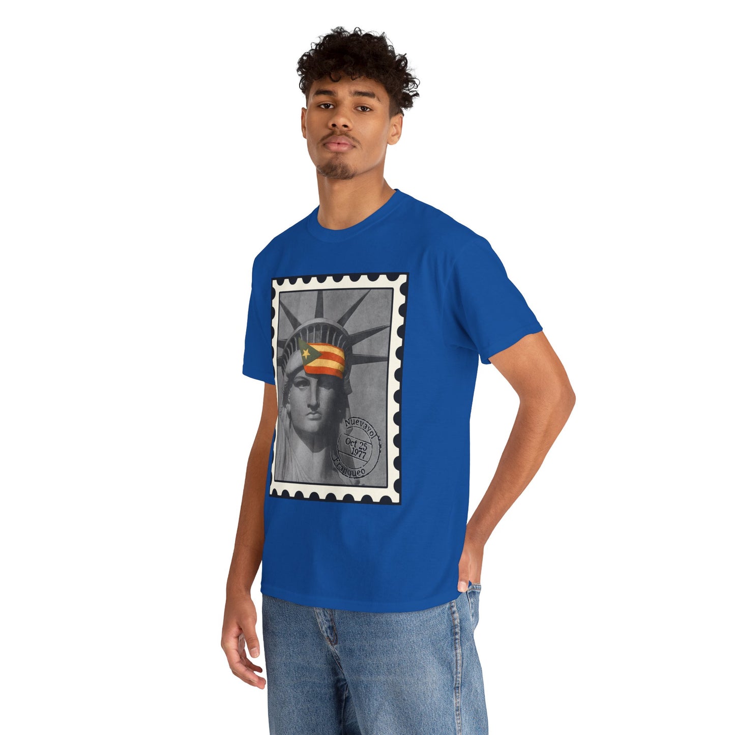 Statue of Liberty Protest Tee — "Liberty Under Protest" Puerto Rican Heritage Shirt