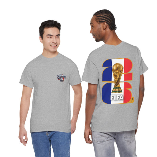 France 2026 FIFA World Cup Fan Edition – Front Crest & Championship Back Graphic T‑Shirt