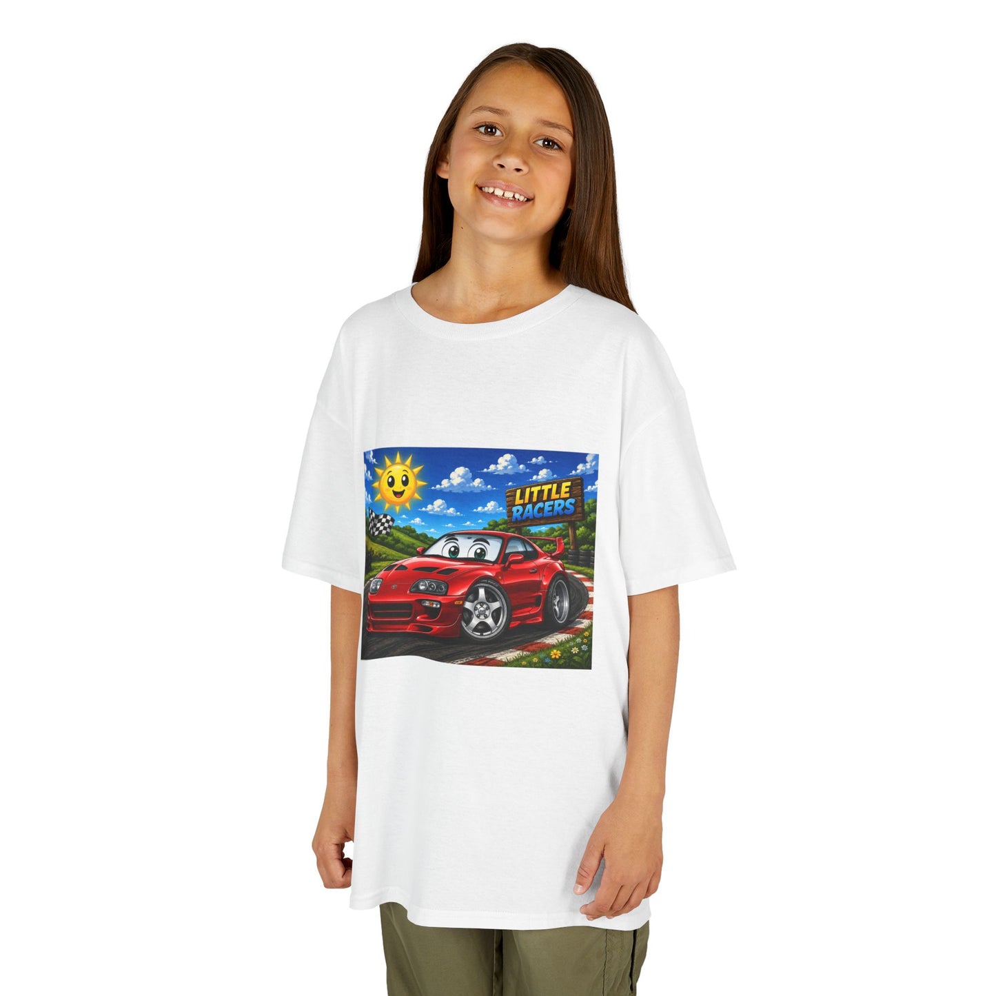 Kids Race Car Tee – 'Little Racer' Red Supra Kid's T‑Shirt