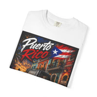 Puerto Rico Samuri Burnout T-Shirt — Retro Island Flag Graphic Tee