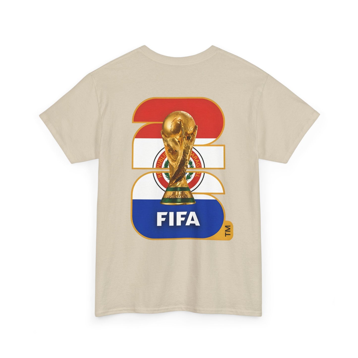 Paraguay 2026 FIFA World Cup Fan Edition – Front Crest & Championship Back Graphic T-Shirt