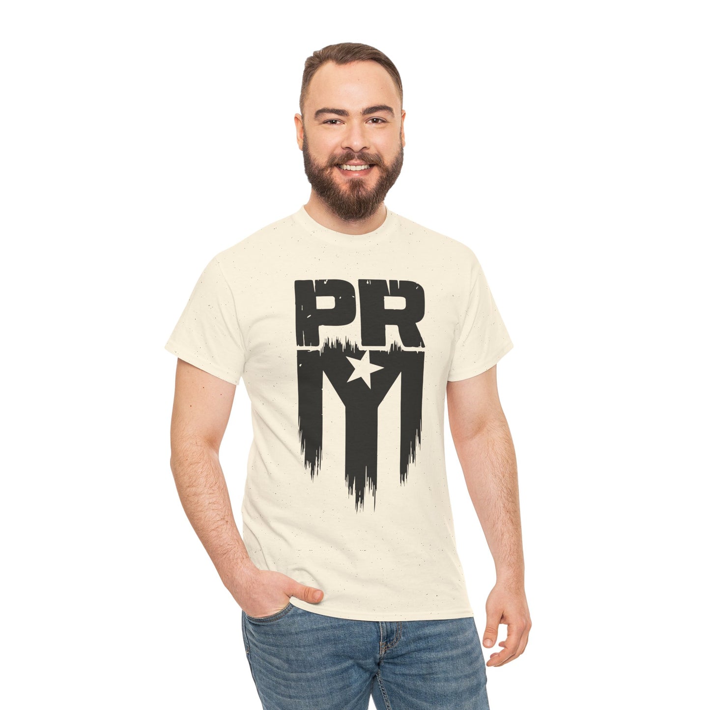 PR Mi Gente Puerto Rico Tee — Bold Black & White Boricua Pride