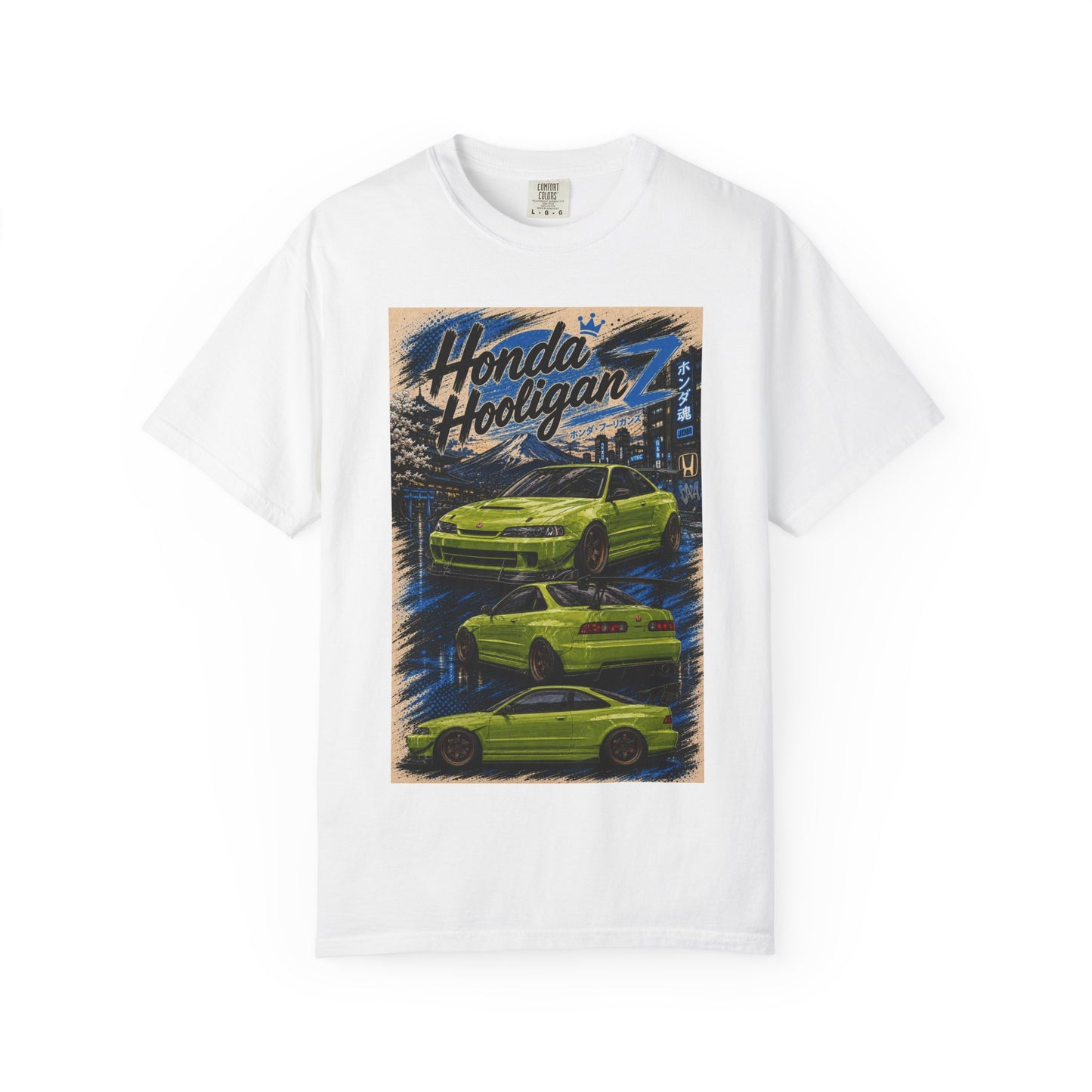 Honda HooliganZ T-Shirt — Vintage Green Sports Car Graphic Tee