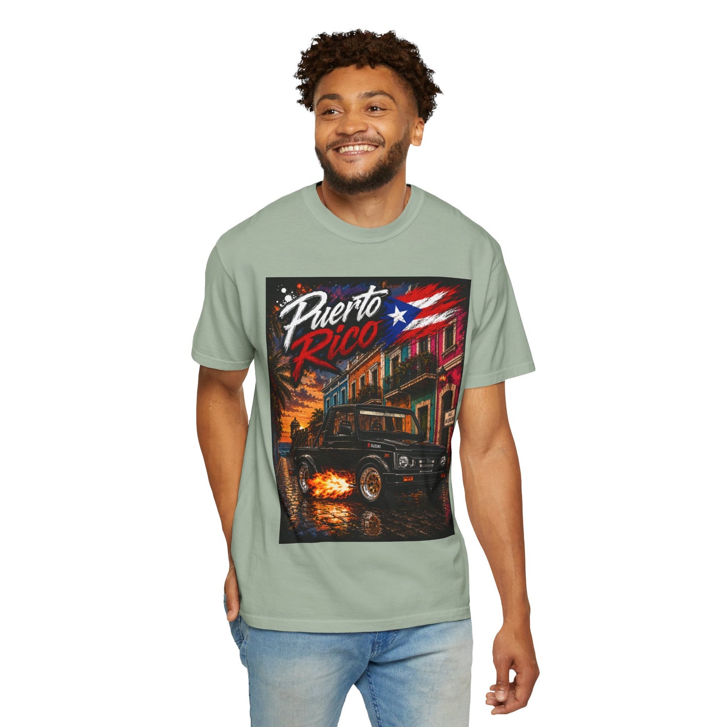 Puerto Rico Suzuki Samuri Street Scene T-Shirt