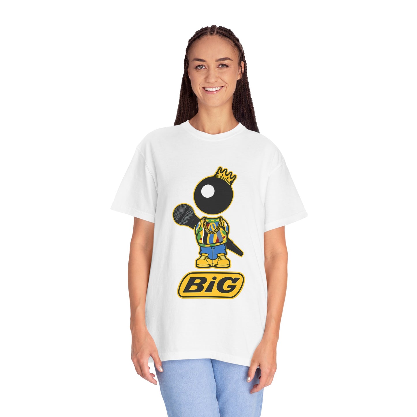 BiG Hip-Hop Icon Cartoon T-Shirt | Retro 90s Rap Inspired Streetwear Design