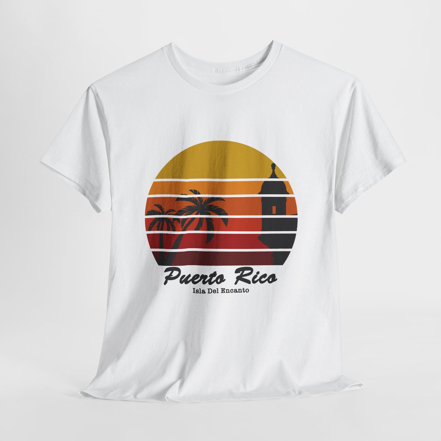 Puerto Rico Sunset T-Shirt – Isla Del Encanto Vintage Palm Tee