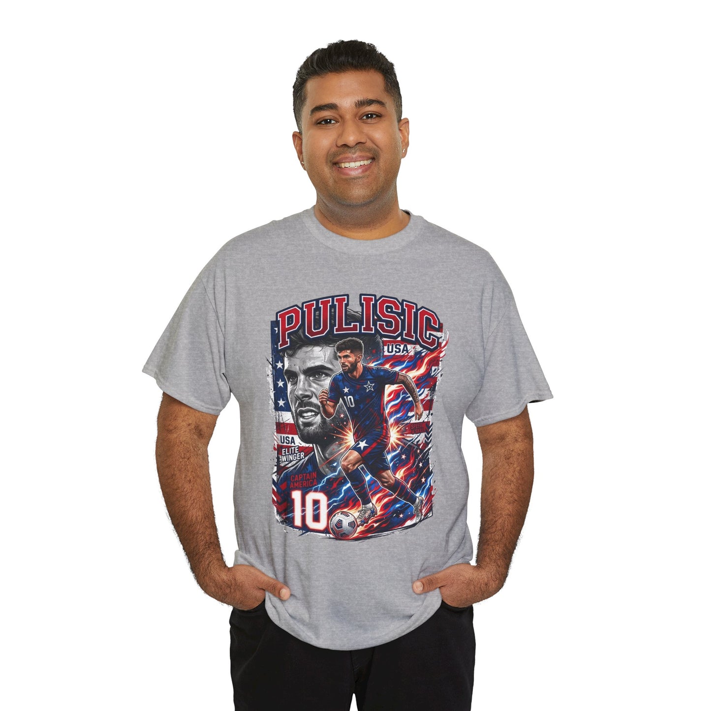 Pulisic #10 – Captain America’s Fire T-Shirt