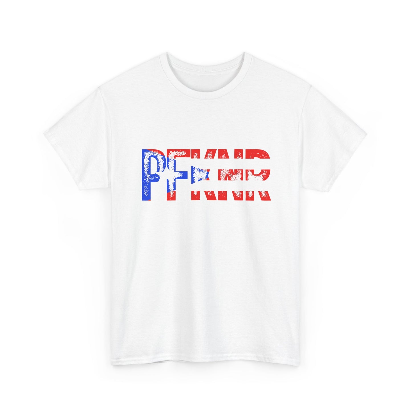 Patriotic 'PFW' Flag Graphic T-Shirt — Red White Blue Americana Tee