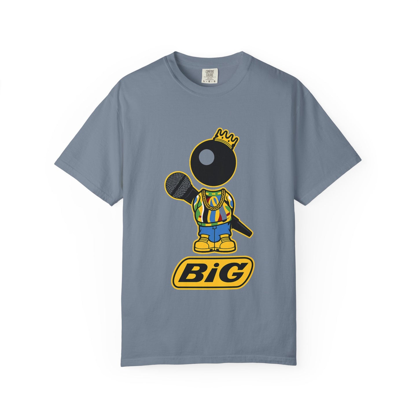 BiG Hip-Hop Icon Cartoon T-Shirt | Retro 90s Rap Inspired Streetwear Design