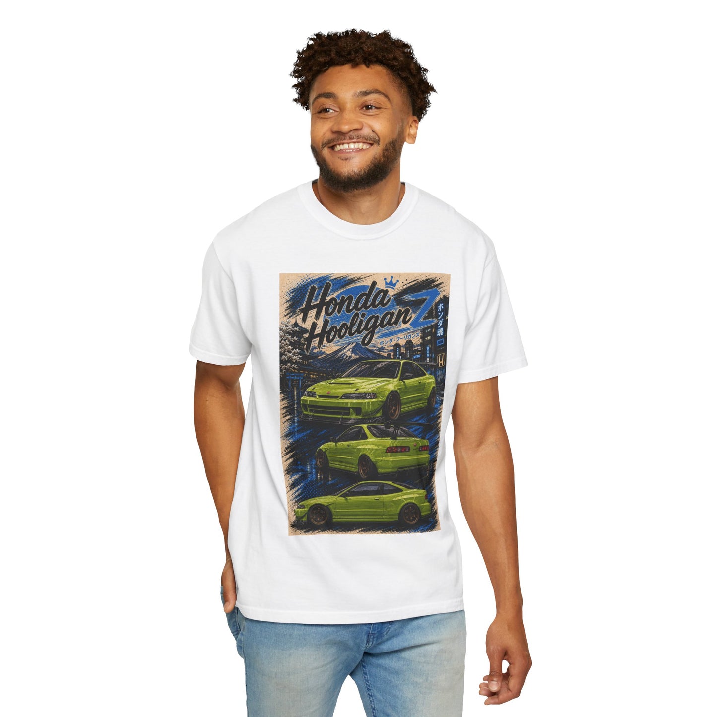 Honda HooliganZ T-Shirt — Vintage Green Sports Car Graphic Tee