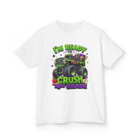 I’m Ready to Crush 4th Grade Monster Truck Kids T-Shirt – Back to School Tee