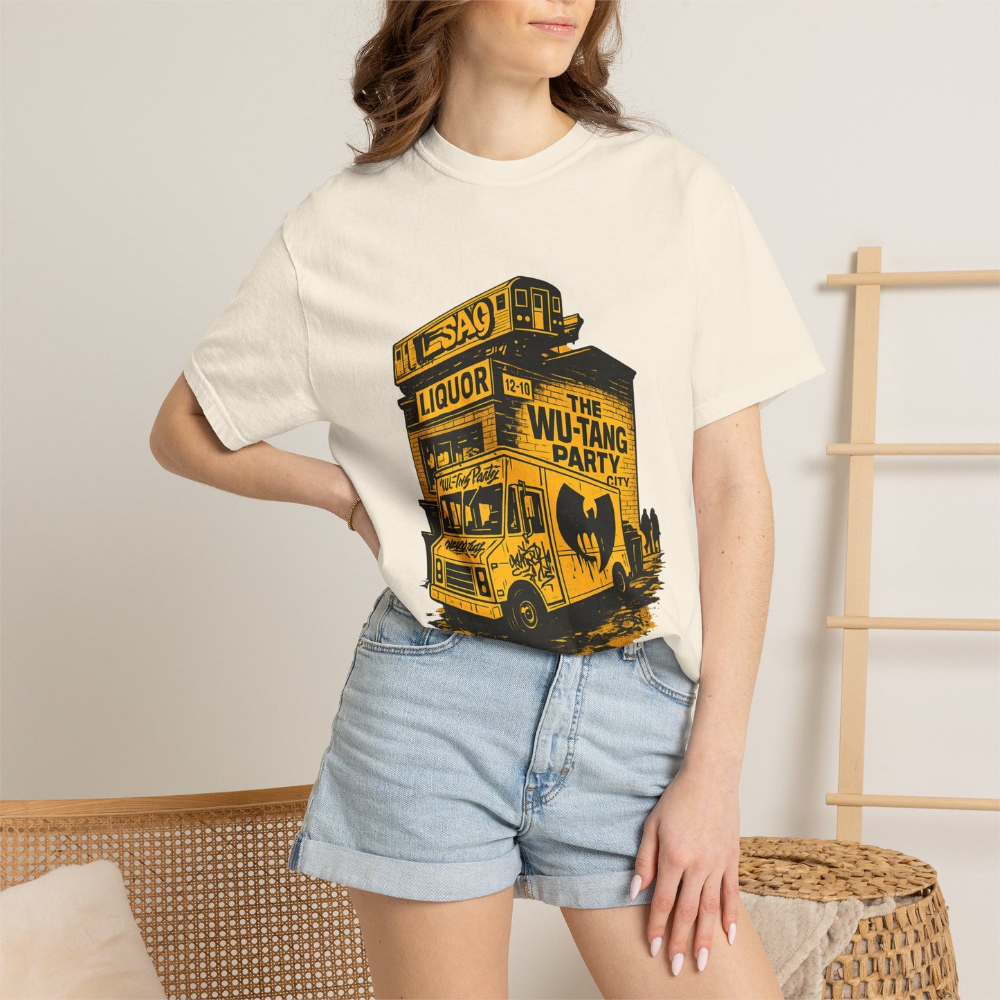 Wu-Tang Party Van Street Art T-Shirt | Hip-Hop Graffiti Liquor Store Urban Graphic Tee