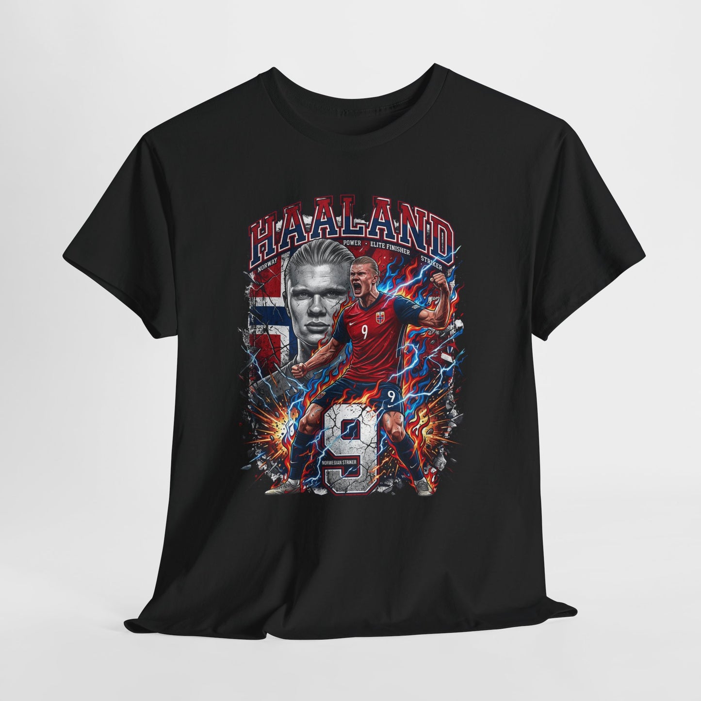 Haaland #9 – Nordic Thunder Striker T-Shirt