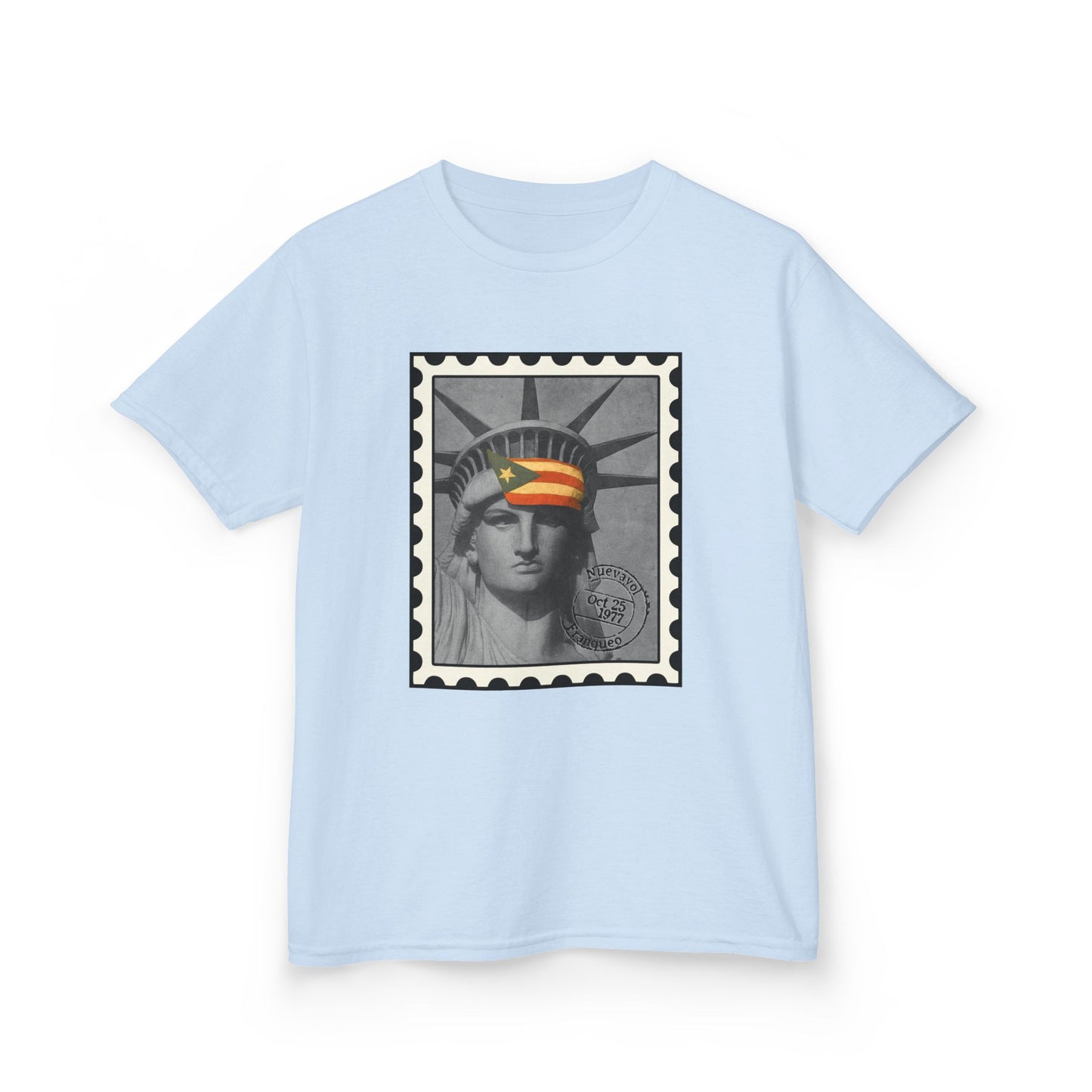 Puerto Rico Liberty Stamp Kids T-Shirt – Boricua Pride Design