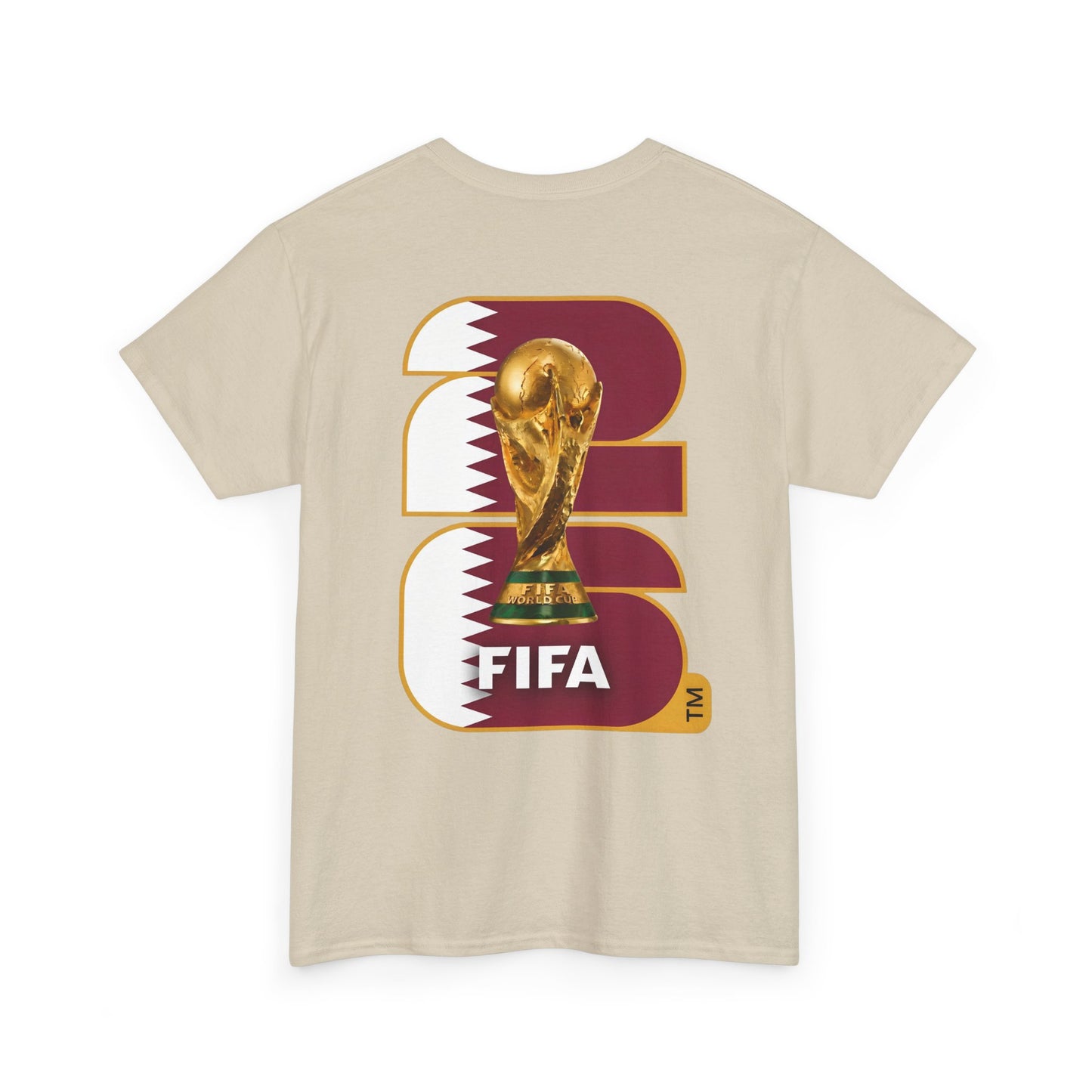 Qatar 2026 FIFA World Cup Fan Edition – Front Crest & Championship Back Graphic T-Shirt