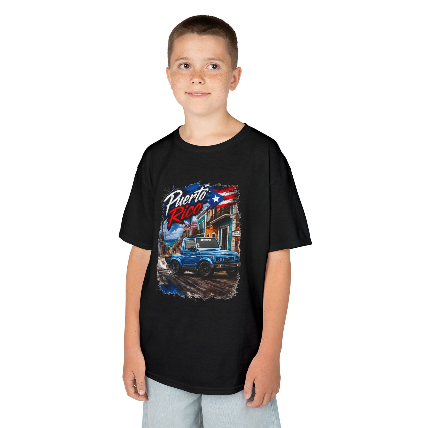 Kids T‑Shirt — Puerto Rico Vintage Suzuki (Puerto Rico & flag)