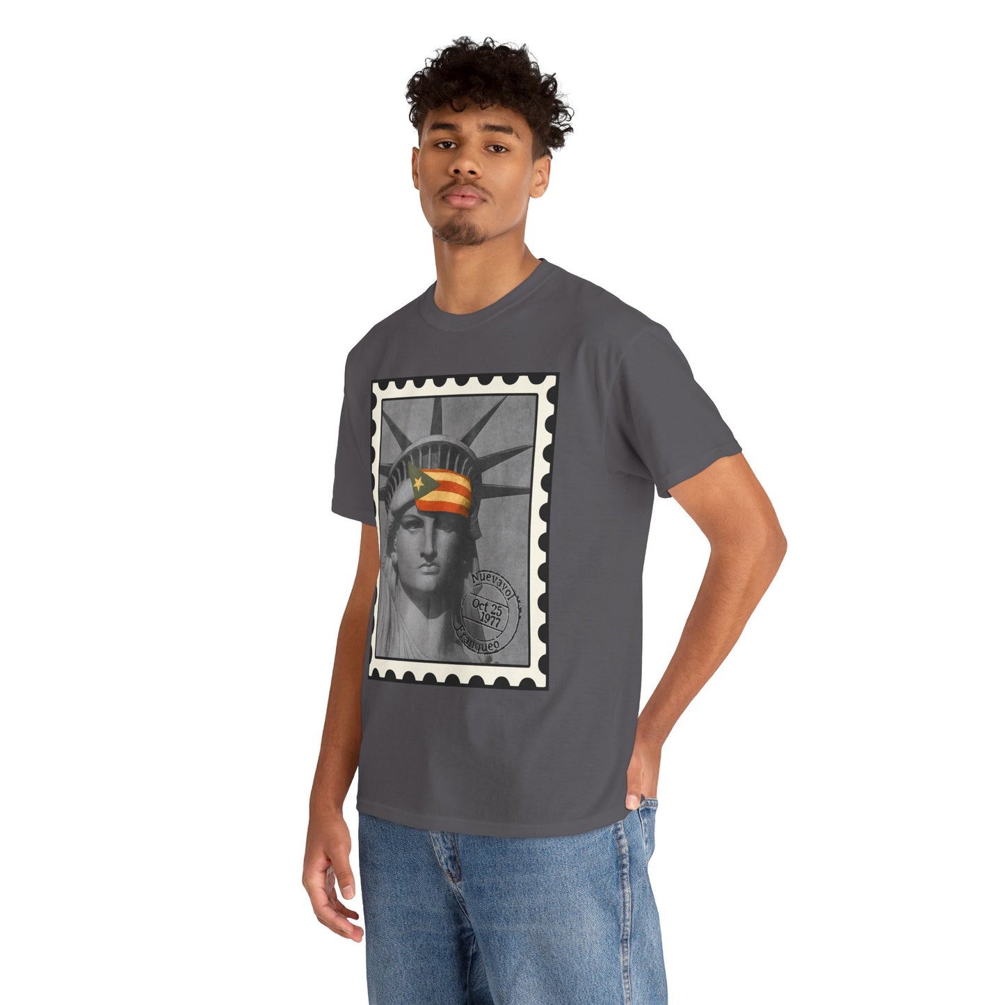 Statue of Liberty Protest Tee — "Liberty Under Protest" Puerto Rican Heritage Shirt