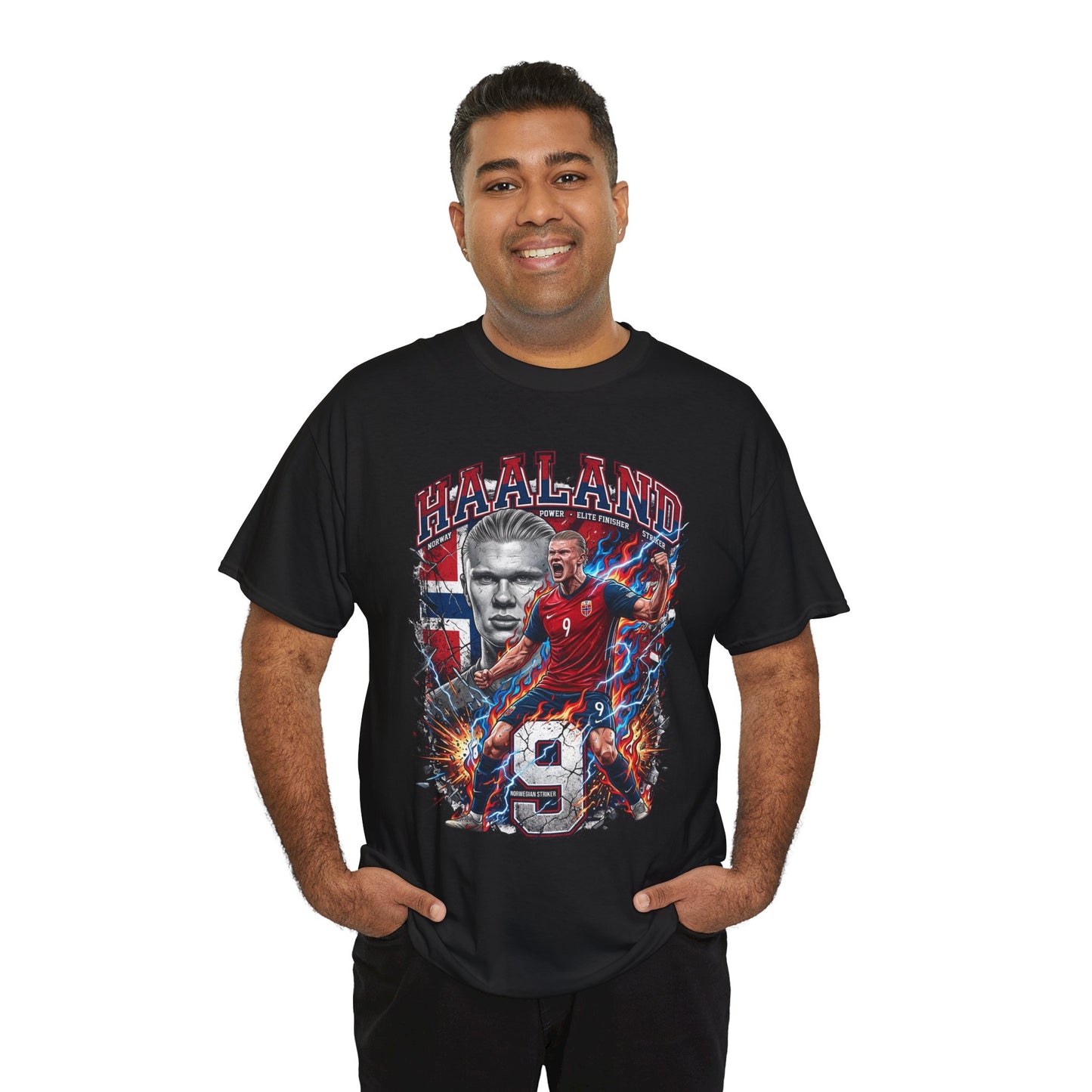 Haaland #9 – Nordic Thunder Striker T-Shirt