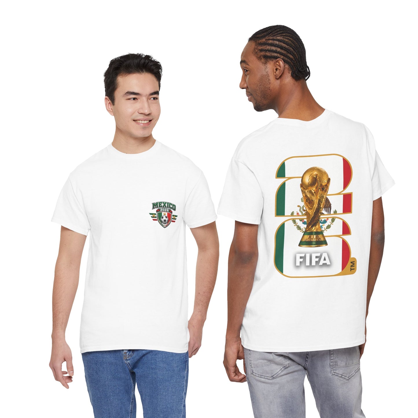 Mexico 2026 FIFA World Cup Fan Edition – Front Crest & Championship Back Graphic T-Shirt