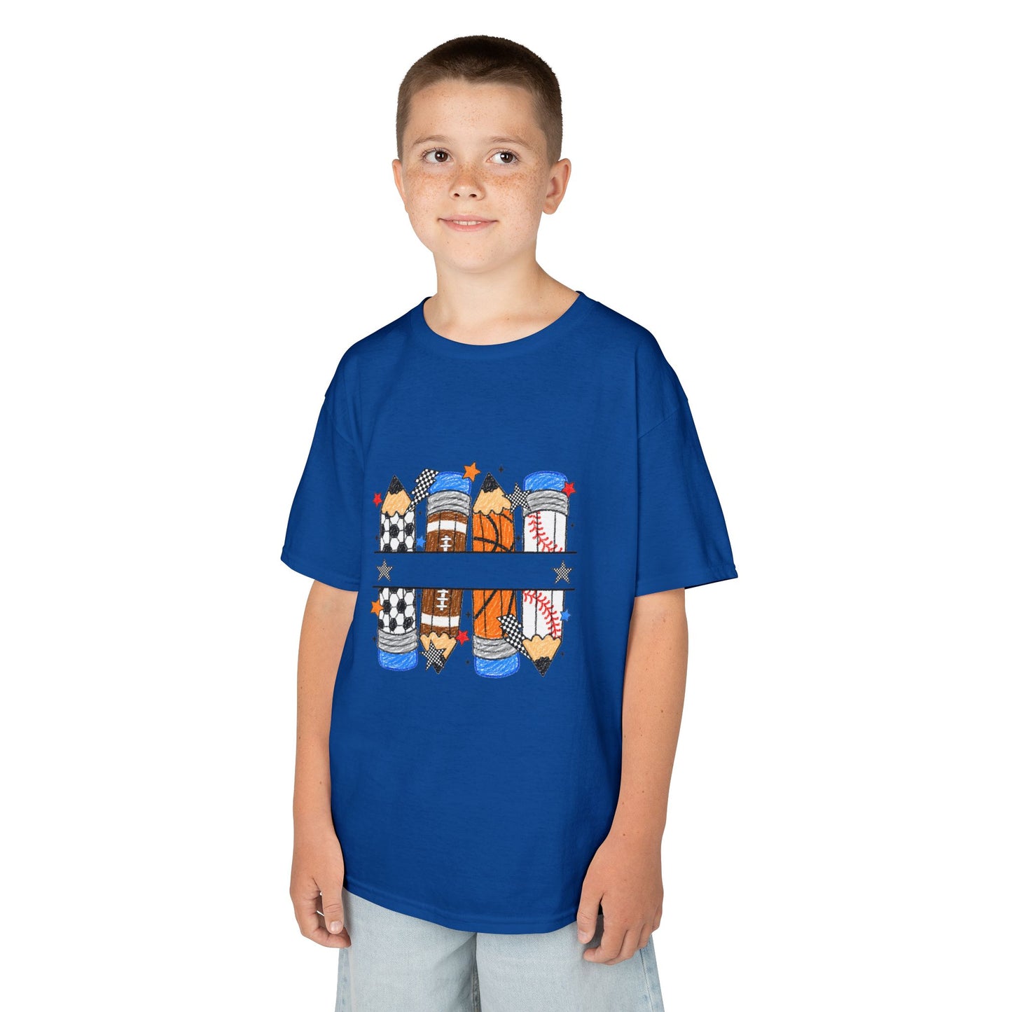 School Days Sports & Creativity Kids T-Shirt – Back to School Pencil Design