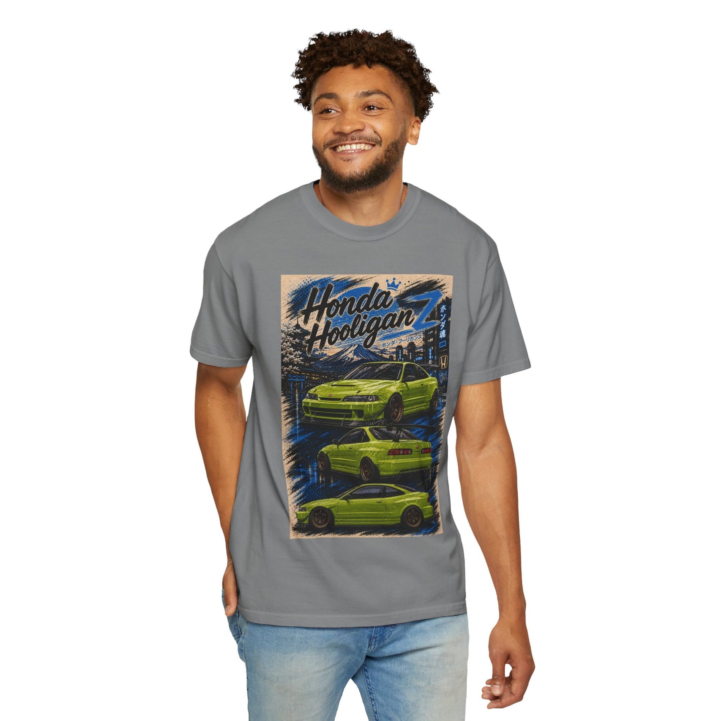 Honda HooliganZ T-Shirt — Vintage Green Sports Car Graphic Tee