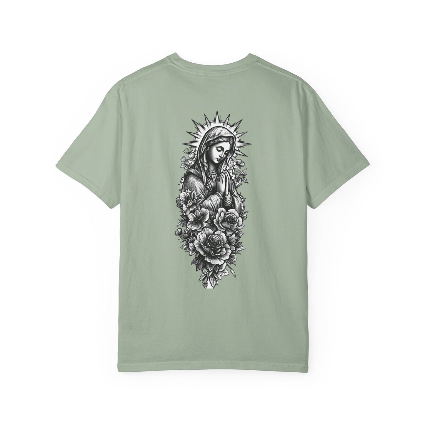 T-Shirt - Vintage Virgin Mary & Roses Graphic Tee