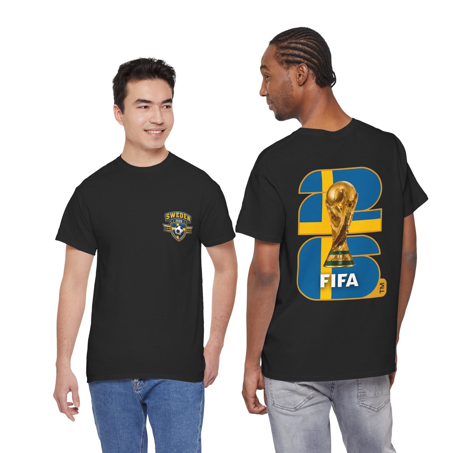 Sweden 2026 FIFA World Cup Fan Edition – Front Crest & Championship Back Graphic T-Shirt